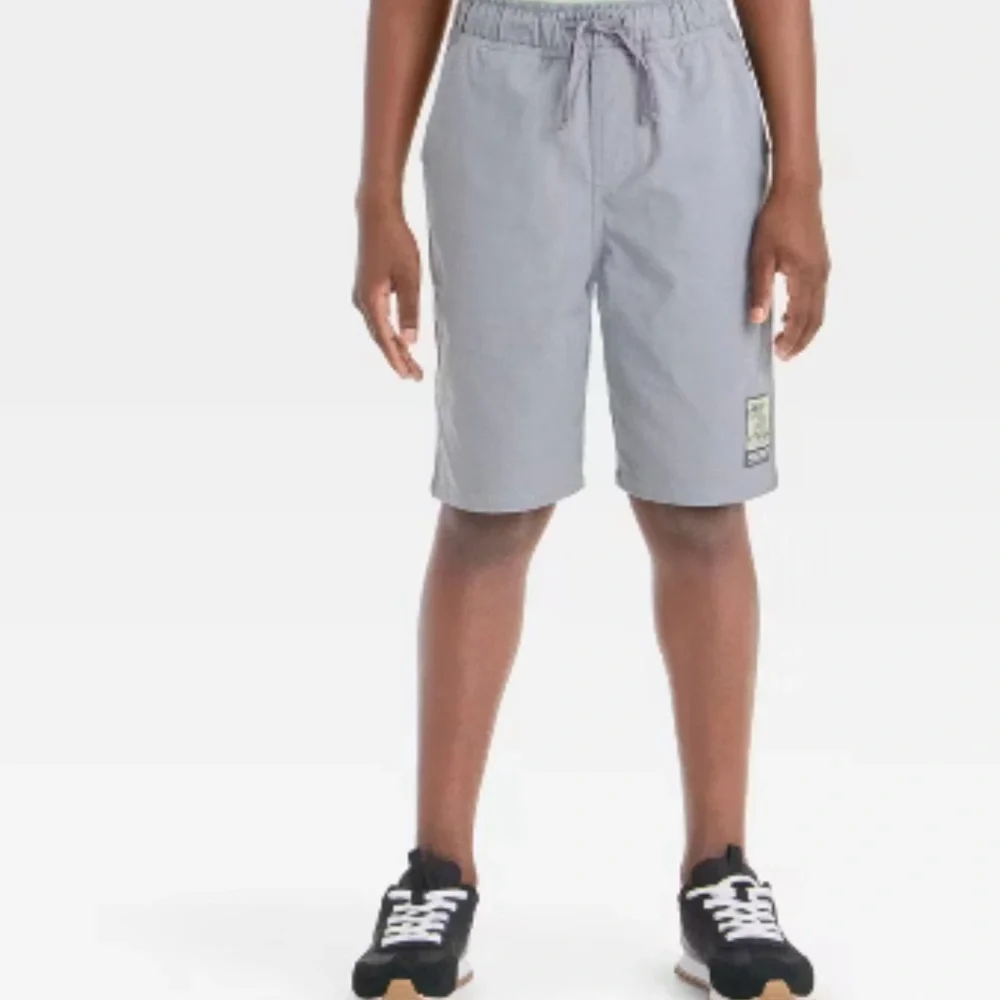 Boys Minecraft Gray Woven Shorts‎